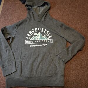 Aeropostale Men's Medium Hoodie In Charcoal Grey